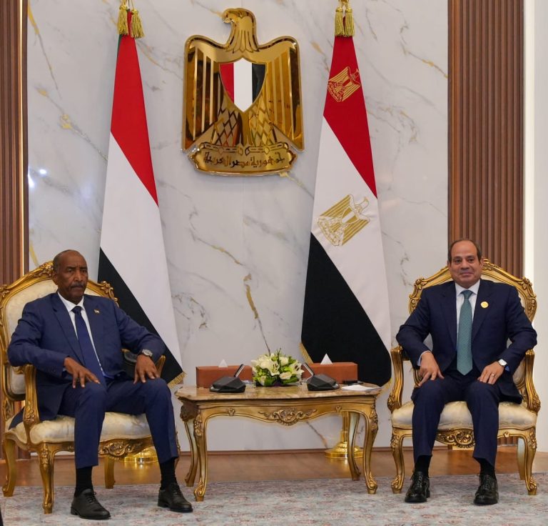 *البرهان والسيسى يبحثان مسار العلاقات الثنائية بين البلدين وسبل تعزيزها*